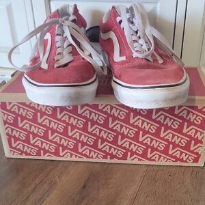 Mens Vans Red And White Size 12